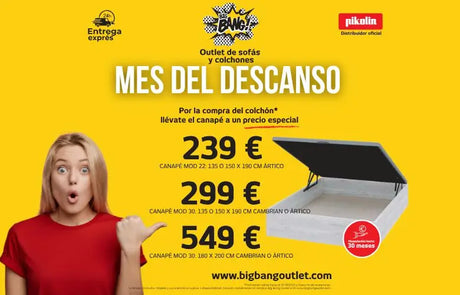 Mes del Descanso en Big Bang Outlet: ofertas de octubre para dormir mejor