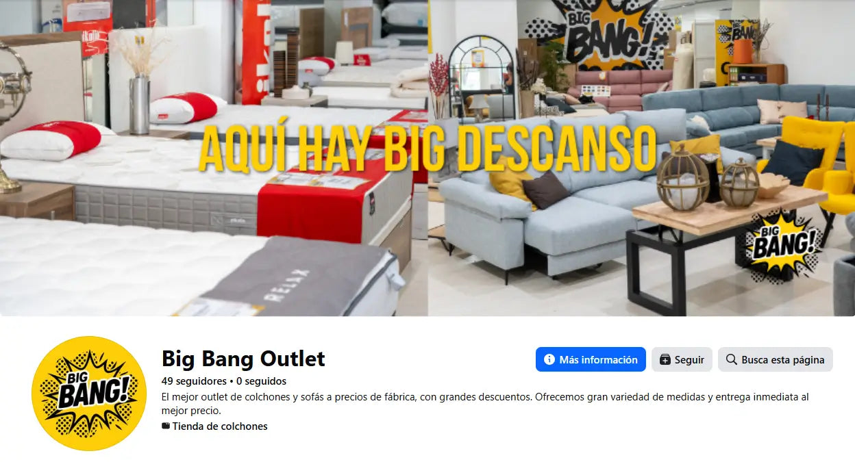nueva página Facebook Big Bang Outlet