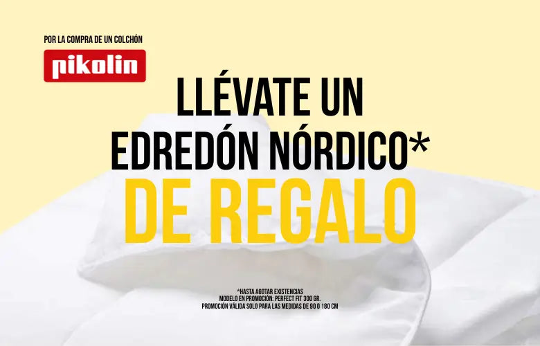 Colchón Pikolin con edredón nórdico Perfect Fit de 300 g de regalo