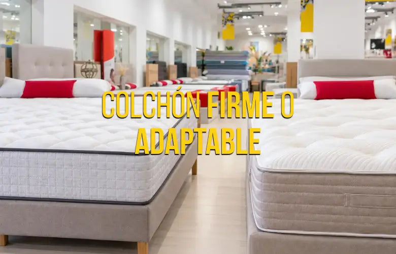 Comparación entre un colchón firme y uno adaptable en Big Bang Outlet