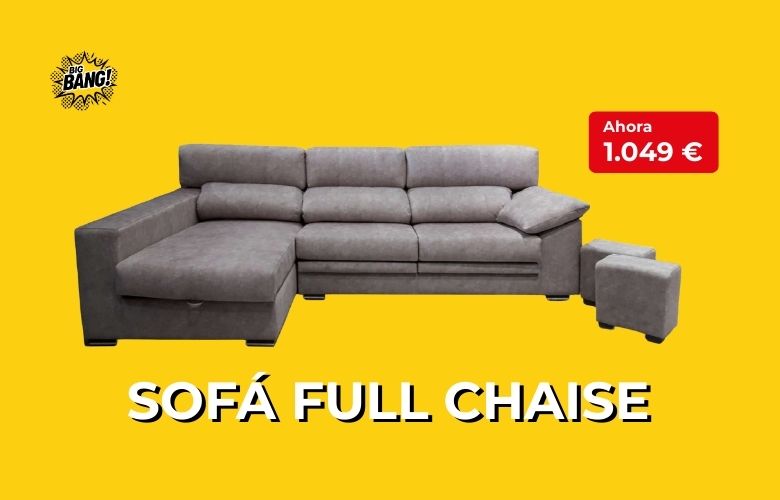 Sofá Chaise Longue Full en oferta en Mallorca: grande, completo y financiable